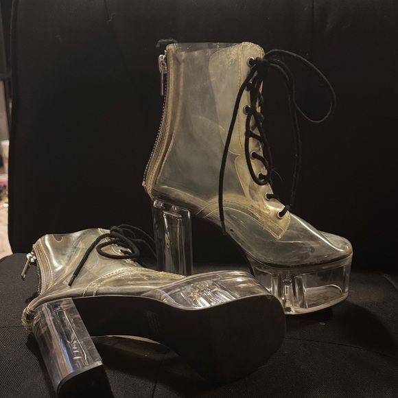 Current Mood Shoes - Discontinued Current Mood Transparent Platform Ankle Boots